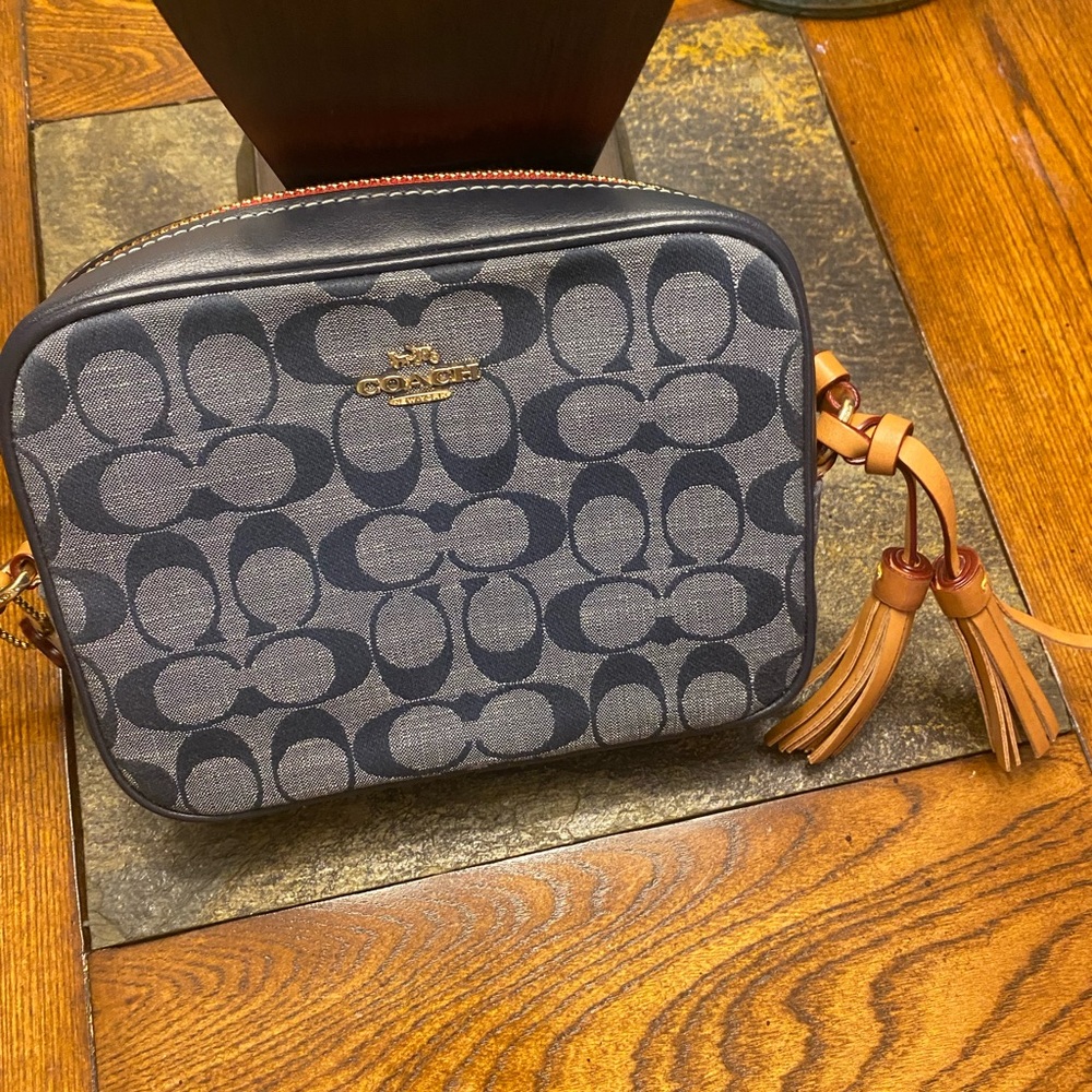 Coach mini crossbody bag navy blue